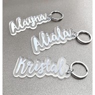 Acrylic Engrave Keychain (Name Die Cut)