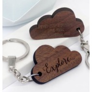 Wood UV Print (Dark Wood Cloud Shape)
